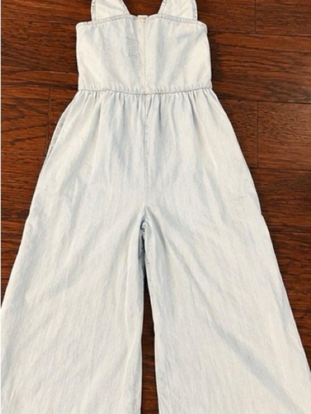 Woman’s Light Blue Denim One-Piece Jumpsuit